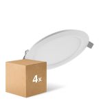 Fordelspakke 4x Ledvance LED Downlight Slim Runde DN155 12W 1020lm 120D - 840 Kold Hvid | 169mm 